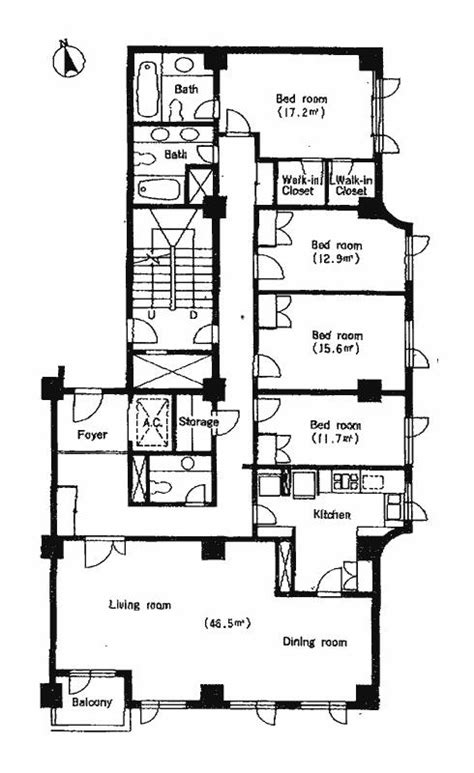 Unit details of Azabu Terrace Apartment 8F - PLAZA HOMES