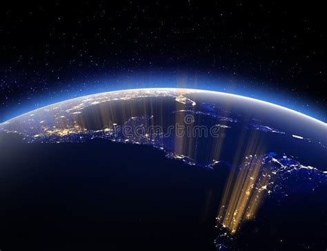 Earth City Lights. Elements of this Image Furnished by NASA 3d ...