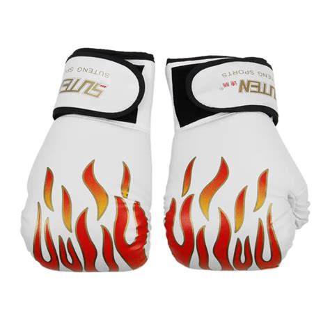 New Brand SUTENG Adult Flame Boxing Gloves Professional Sanda Boxing Training Glove equipment PU ...