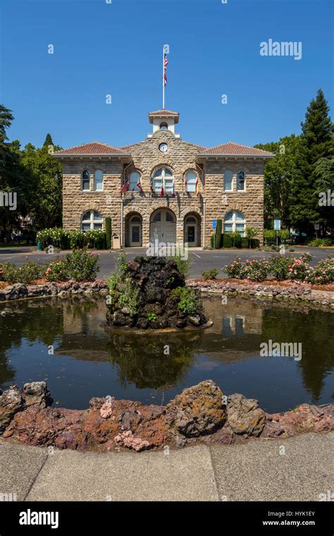 Sonoma City Hall, Sonoma Plaza, city of Sonoma, Sonoma, Sonoma County, California Stock Photo ...