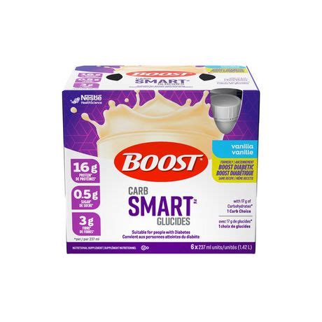 BOOST Diabetic Nutritional Supplement – Vanilla, 6 x 237 ml | Walmart ...