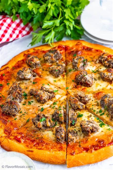 Meatball Pizza - Flavor Mosaic