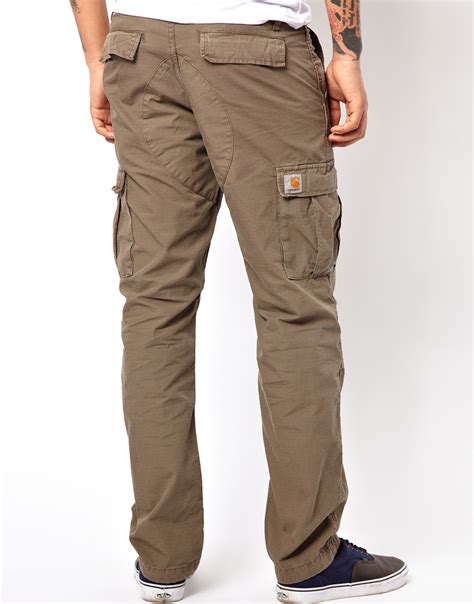 Lyst - Carhartt Cargo Trousers Aviation Slim Ripstop in Green for Men