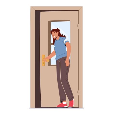 Girl Leaving House Clipart