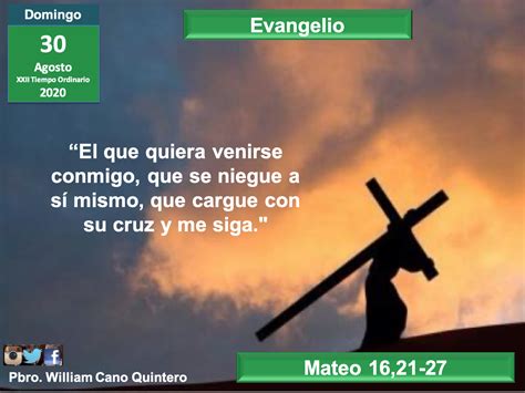 Evangelio Hoy: Lecturas de la misa del domingo 30 de agosto de 2020 y ...