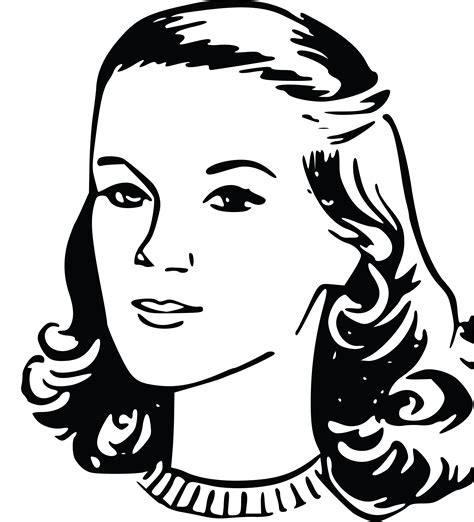 Lady Clipart Black And White Lady Black And White Tra - vrogue.co