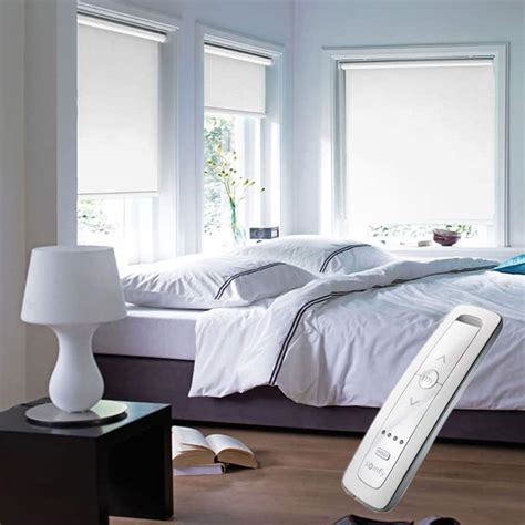 Motorised Electric White Blackout Roller Blind – Cheapest Blinds UK Ltd