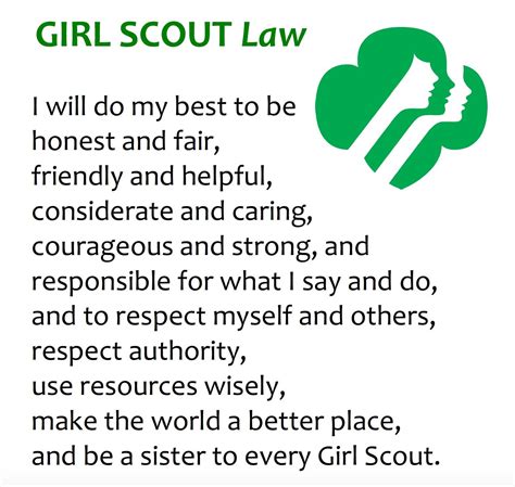 ASL Girl Scout Law | Girl scout law, Girl scouts, Daisy girl scouts