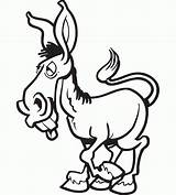 Donkey Coloring Pages Printable Sketch Page sketch template
