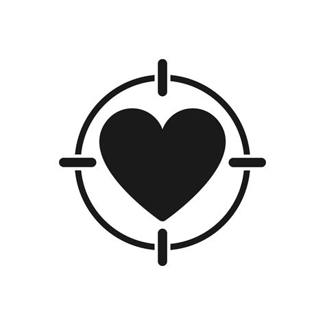 Heart icon in target crosshair, vector illustration. 5612174 Vector Art at Vecteezy