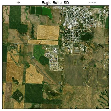 Aerial Photography Map of Eagle Butte, SD South Dakota