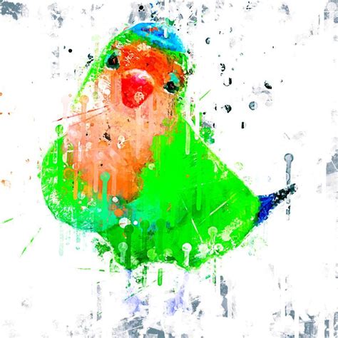 Cartoon 3rd Bird 3rd Bird Samuel character painting watercolor colorful ink fine art Painting by ...