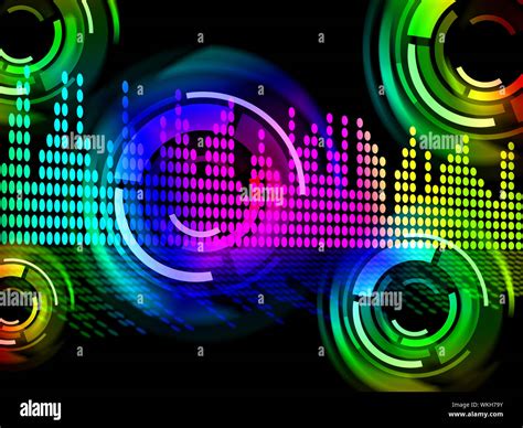 Digital Music Beats Background Meaning Electronic Music Or Sound ...