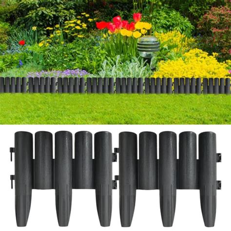 Black Plastic Garden Edging | Heavy Duty Plastic Lawn Edgings-36 Pcs ...