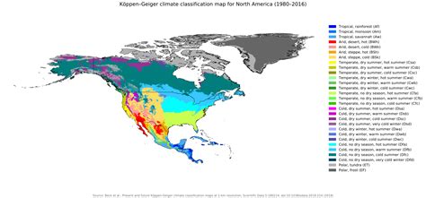 Koppen-Geiger Climate Classification Map - North America : r/MapPorn