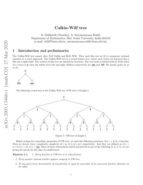 (PDF) Calkin-Wilf tree