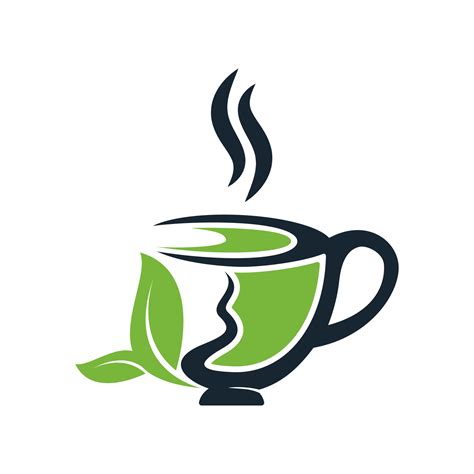 Fresh Green tea logo design template. green Tea cup and leafs logo ...