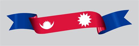 3D Flag of Nepal on ribbon. 18989858 Vector Art at Vecteezy