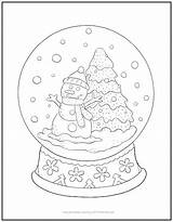 Christmas Snow Globe Coloring Page  Print It Free sketch template