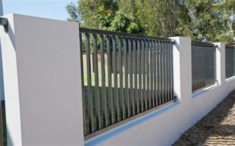 Brick Wall Designs With Palisade Fencing - Wall Design Ideas