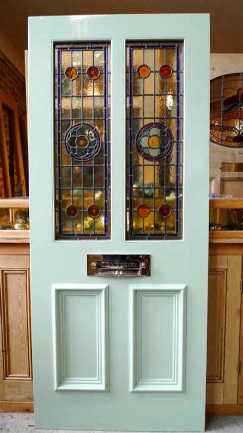 Victorian Style 2 Panel Stained Glass Front Door - Stained Glass Doors ...