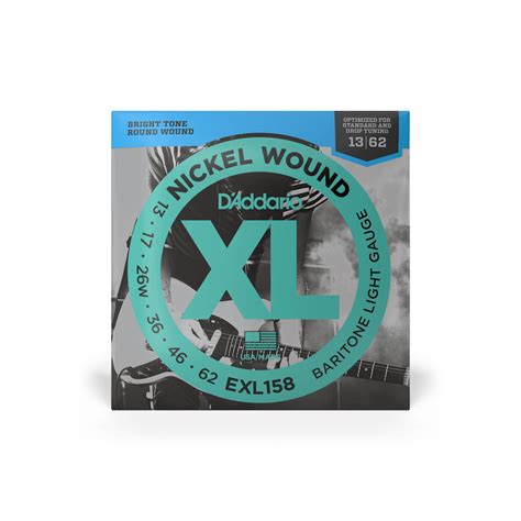 13-62 Light Baritone, XL Nickel Wound Electric Guitar Strings | EXL158 ...