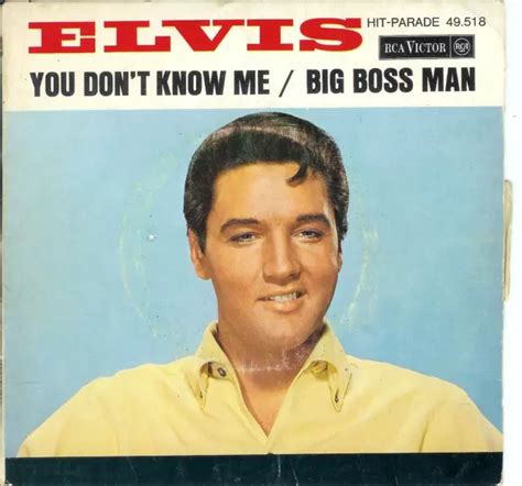 ELVIS PRESLEY & you don't know me / big boss man " SP avec languette EUR 10,00 - PicClick FR