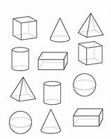 Coloring Pages Of 3d Shapes sketch template