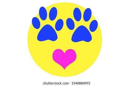 Paw Emoji On White Background Stock Illustration 1940884993 | Shutterstock