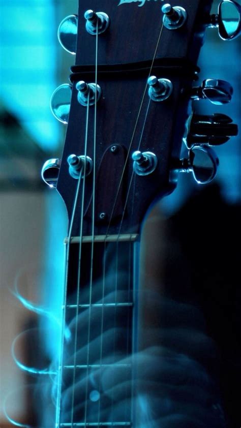 Blue Acoustic Guitar Wallpaper