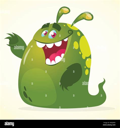 Cartoon green blob monster. Vector character Stock Vector Image & Art - Alamy