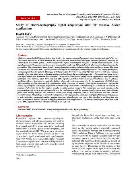 (PDF) Study of electrooculography signal acquisition sites for assistive device applications