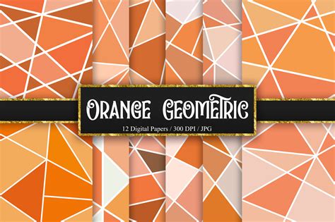 Orange Geometric Background Graphic by PinkPearly · Creative Fabrica