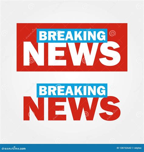 Breaking News Logo Vector 5 Stock Photo - Illustration of breaking ...