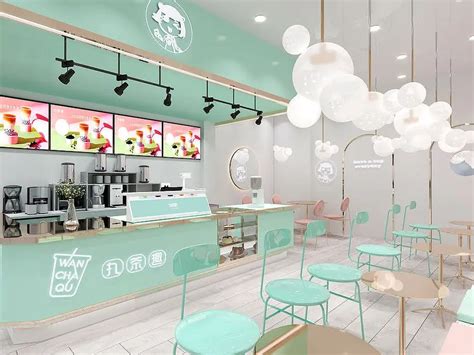 Fashion Bubble Tea Shop Ice Cream Bar Counter Restaurant Design ...