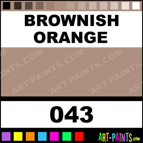 Brownish Orange Colours Acrylic Paints - 043 - Brownish Orange Paint, Brownish Orange Color ...