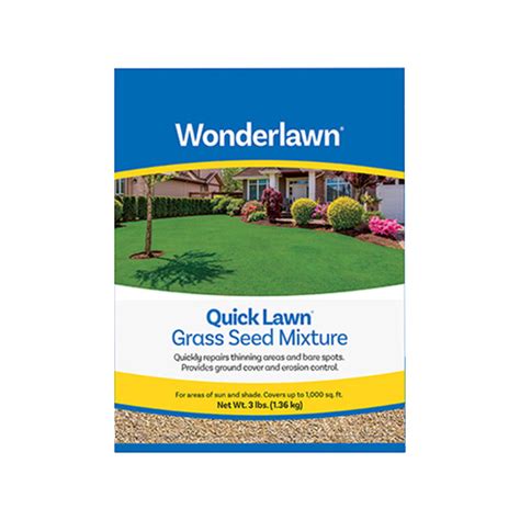 Barenbrug 135936 Wonderlawn Quick Lawn Grass Seed, 3-Lbs., Covers 900 Sq. Ft.