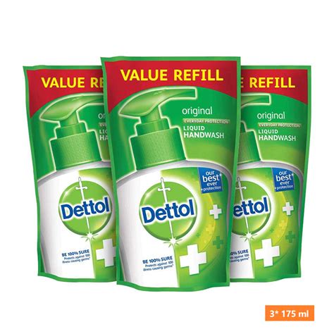 Dettol Hand wash Liquid Refill - Sensitive 175 ml (Pack Of 3)