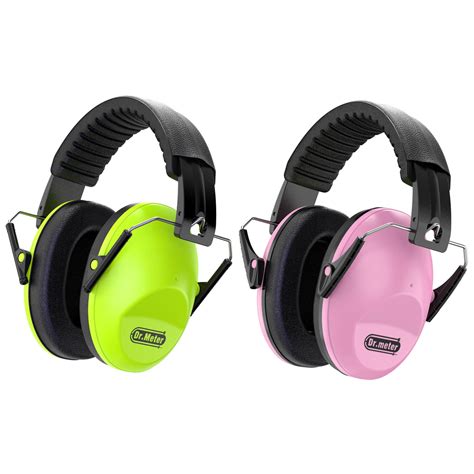 Kids Noise-canceling Headphones, 2 Pack, Green & Pink, Dr.meter