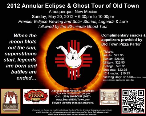 Annular Eclipse & Ghost Tour of Old Town, Albuquerque