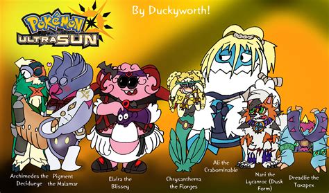 Pokemon Ultra Sun Team by Duckyworth on DeviantArt