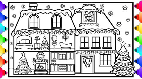 List Of Christmas House Coloring Book Pages Ideas - Juga Tm