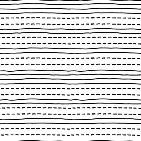 Hand Drawn Horizontal Lines. Seamless Pattern. Stock Illustration ...