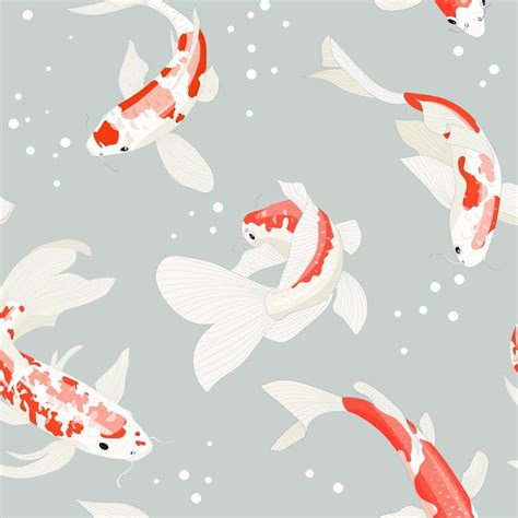 Seamless Downloadable Pattern Koi Fish Art Paper | Etsy in 2021 | Seamless wallpaper, Koi fish ...