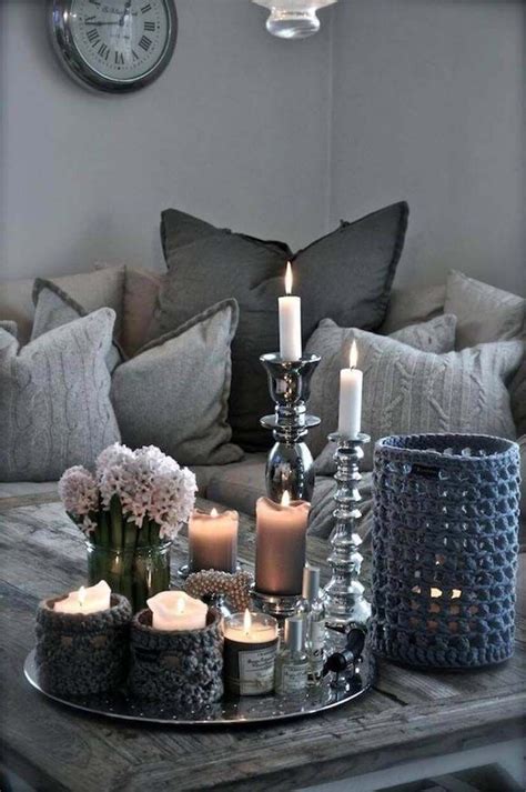 36 Creative Candle Decoration Ideas To Add Warmth To Your Home | Coffee table decor living room ...