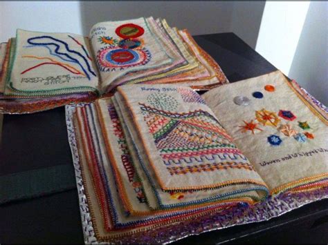 http://millionlittlestitches.blogspot.fr/2009/11/how-i-make-my-fiber-books.html | Bordado ...