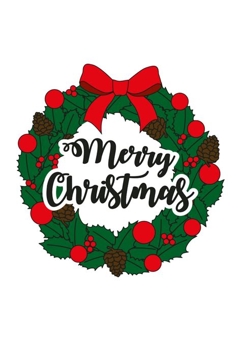 Christmas Wreath SVG Free File