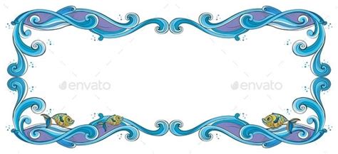 A Border with Fish | Image frame, Design elements, Background