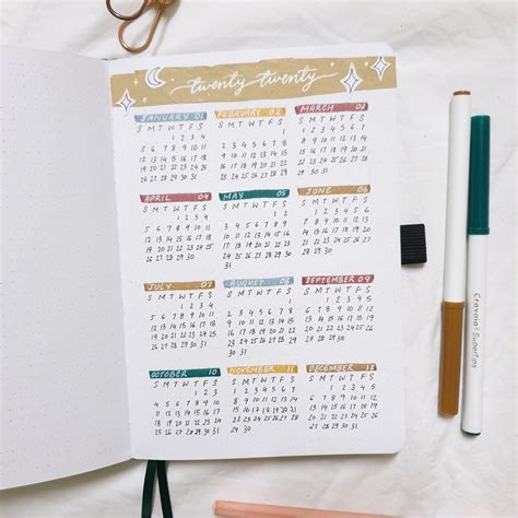 How to create a mini calendar bullet journal setup | Archer and Olive #bulletjournal #bujo