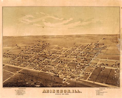 Historic Map - Abingdon, IL - 1874 | World Maps Online